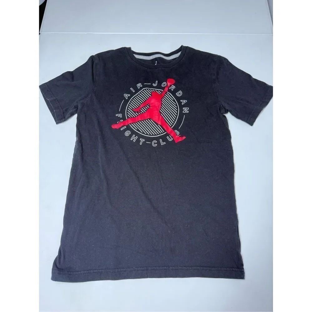 Air Jordan Flight Club Boys Black T-Shirt Size XL Y Cotton Blend